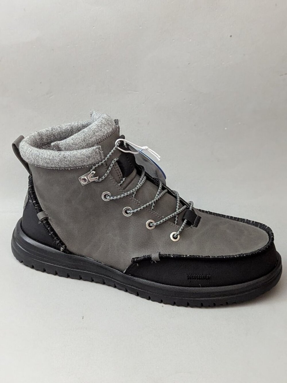 Hey Dude Bradley Classic Tumbled Boot Shoes Mens 13 Granite Grey 44327-1VT